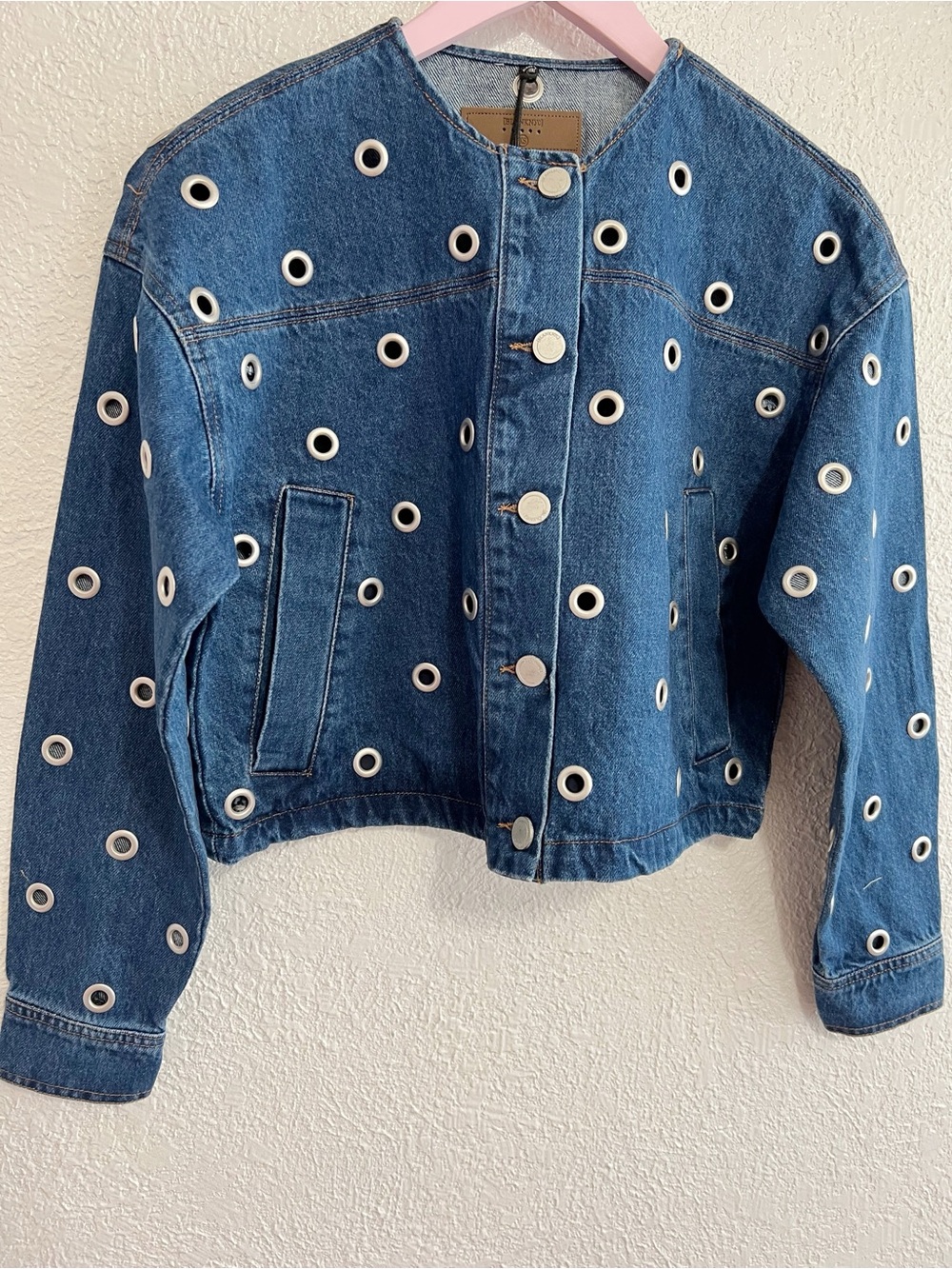 NWT Free People Blank NYC Silver Dreams Jacket - Picture 9 of 12